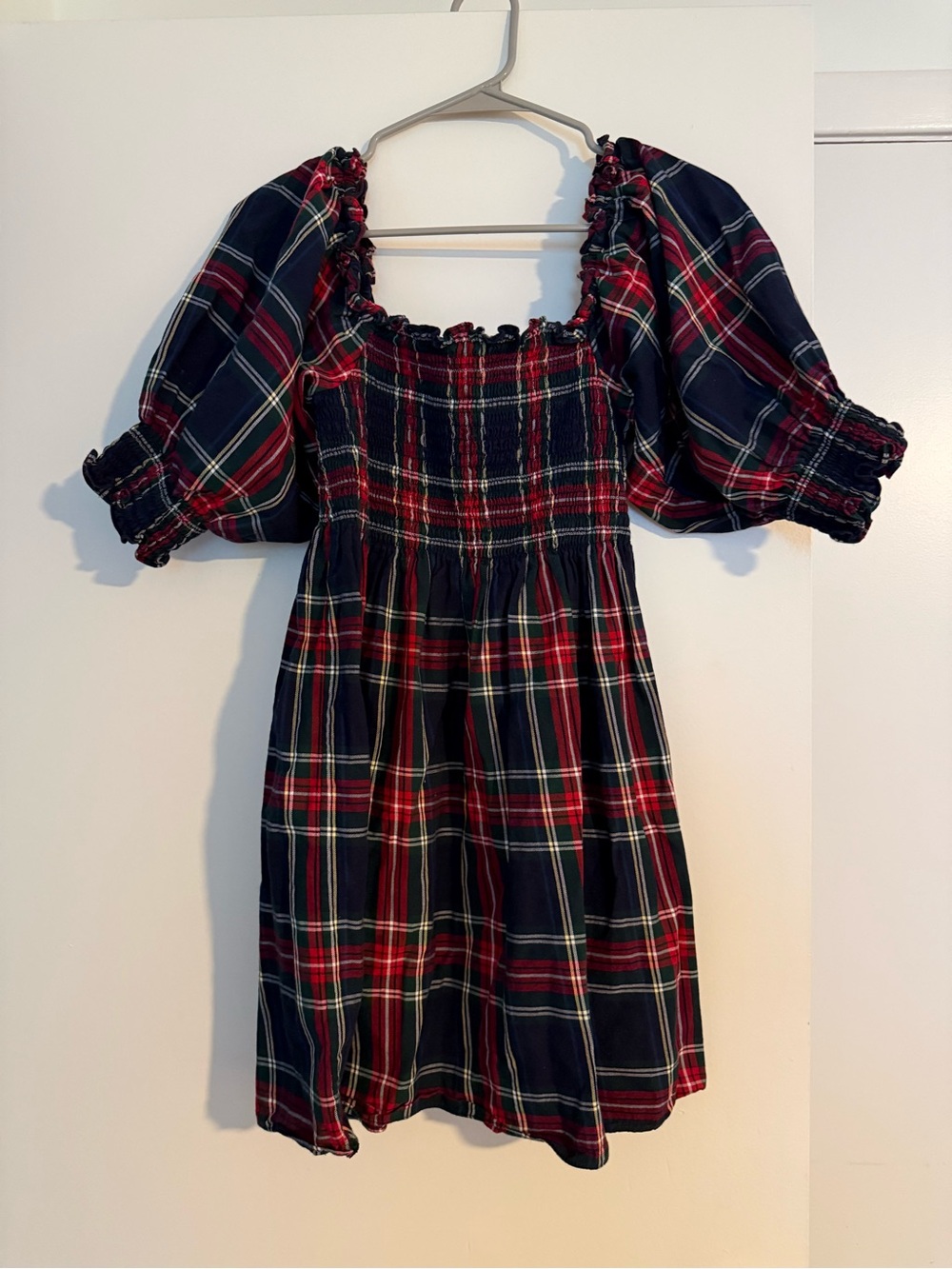 Hill House Navy and Red Plaid nap dress